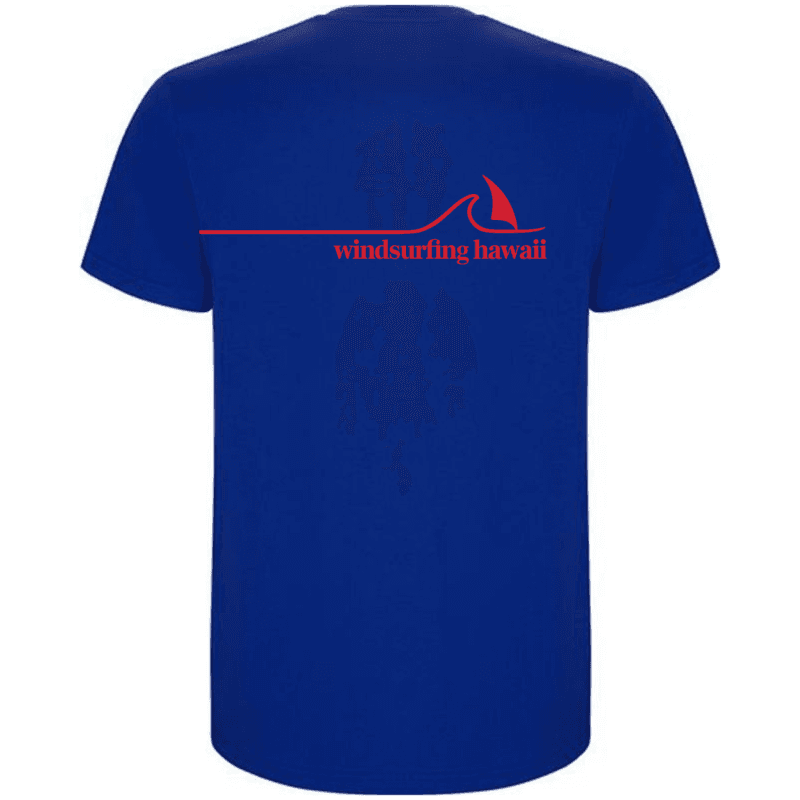 Windsurfing Hawaii Tee Lanikai Classic Wave Logo Text Front — Back