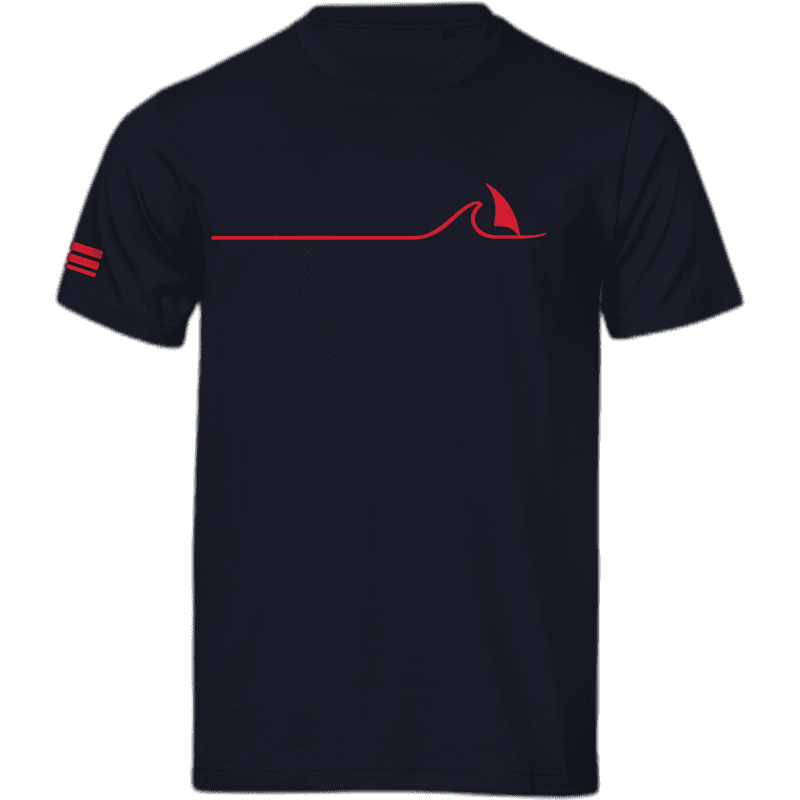 Windsurfing Hawaii Tee Lanikai Wave Front Flag Sleeve